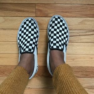 Vans Black & White Checkered Slip On